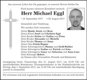Traueranzeige Michael Eggl