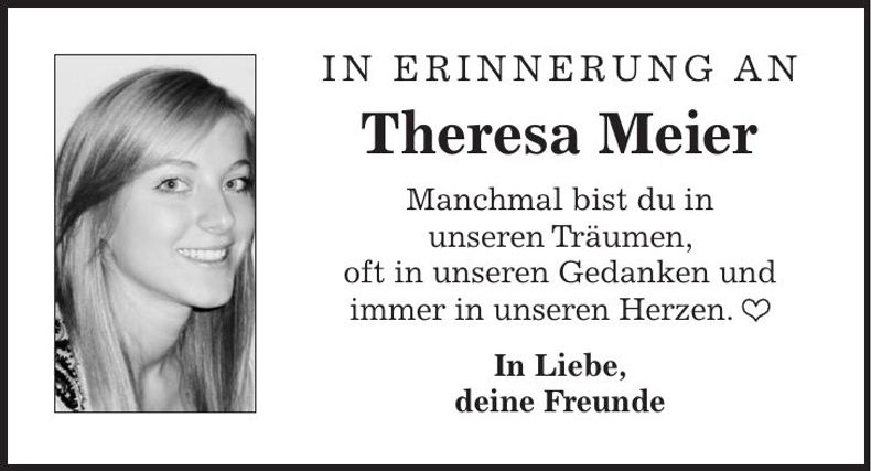 Traueranzeige Theresa Meier