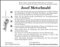 Traueranzeige Josef Metschnabl