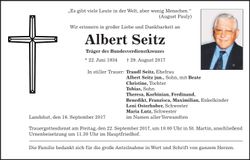 Traueranzeige Albert Seitz