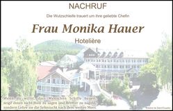 Traueranzeige Monika Hauer