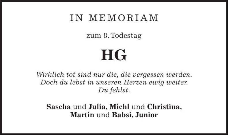 Traueranzeige Hans- Jürgen Hofbauer