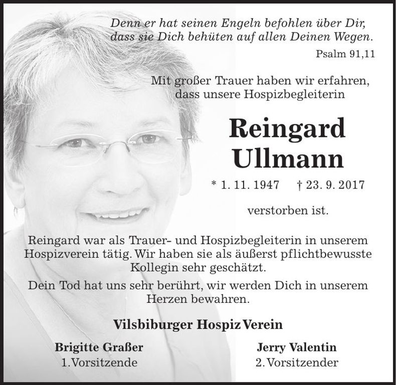 Traueranzeige Reingard Ullmann