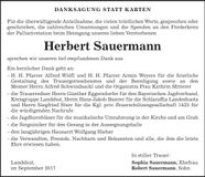 Traueranzeige Herbert Sauermann
