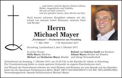Traueranzeige Michael Mayer