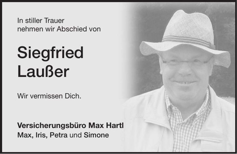 Traueranzeige Siegfried Laußer