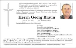 Traueranzeige Georg Braun