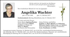 Traueranzeige Angelika Wachter