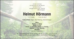 Traueranzeige Helmut Hörmann