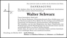 Traueranzeige Walter Schwarz