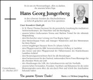 Traueranzeige Georg Jungerberg