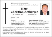 Traueranzeige Christian Amberger