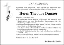 Traueranzeige Theo Danzer