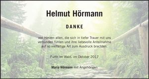 Traueranzeige Helmut Hörmann