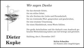 Traueranzeige Elfriede Kupke