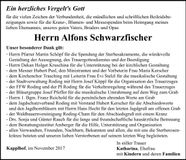 Traueranzeige Alfons Schwarzfischer