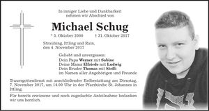 Traueranzeige Michael Schug