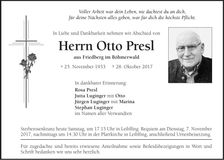Traueranzeige Otto Presl