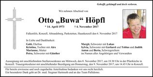 Traueranzeige Otto Höpfl