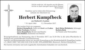 Traueranzeige Herbert Kumpfbeck