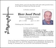Traueranzeige Josef Perzl