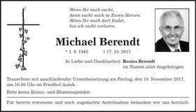 Traueranzeige Michael Berendt