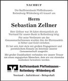 Traueranzeige Sebastian Zellner