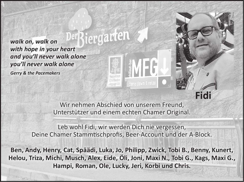 Traueranzeige Stephan Fiedler