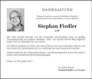 Traueranzeige Stephan Fiedler