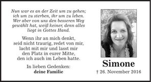 Traueranzeige Simone Titaev