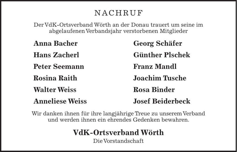 Traueranzeige  