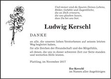 Traueranzeige Ludwig Kerschl