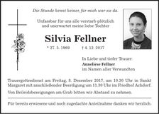 Traueranzeige Silvia Fellner