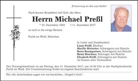 Traueranzeige Michael Preßl