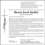 Traueranzeige Josef Steffel