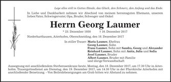 Traueranzeige Georg Laumer