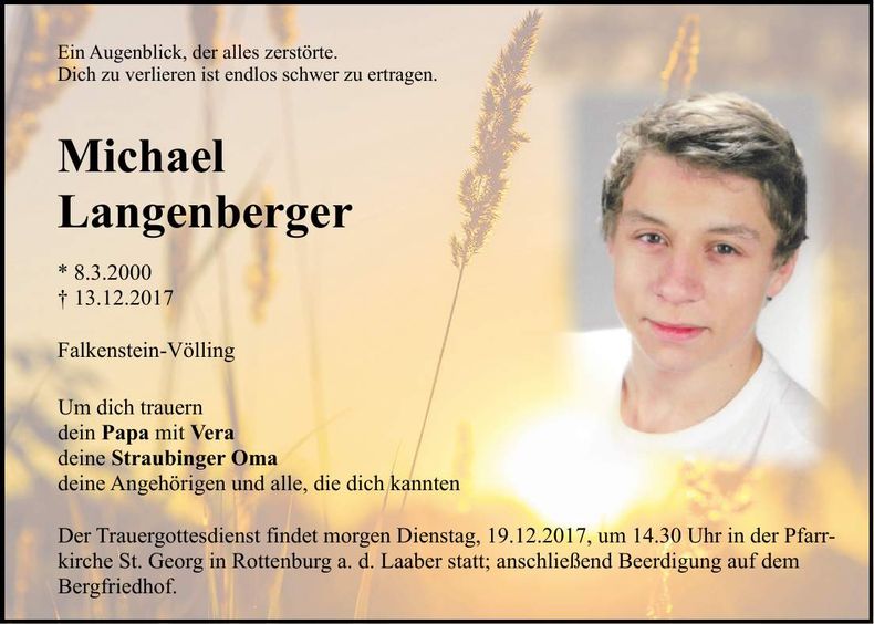 Traueranzeige Michael Langenberger