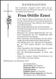 Traueranzeige Ottilie Ernst