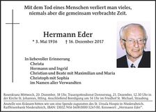 Traueranzeige Hermann Eder