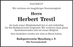 Traueranzeige Herbert Trestl