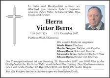 Traueranzeige Victor Berns