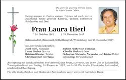 Traueranzeige Laura Hierl