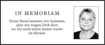 Traueranzeige Evelyn Berzl
