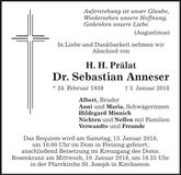 Traueranzeige Sebastian Anneser