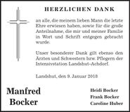 Traueranzeige Manfred Bocker