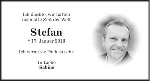 Traueranzeige Stefan Geier
