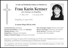 Traueranzeige Karin Kettner
