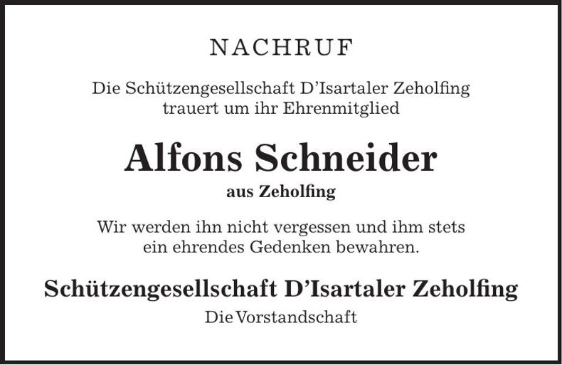 Traueranzeige Josef Windecker