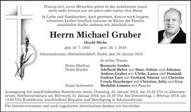Traueranzeige Michael Gruber