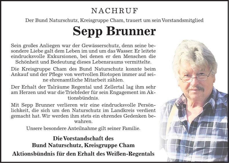 Traueranzeige Josef Brunner